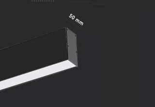 50mm x 70mm Linear Light Profile Black Colour